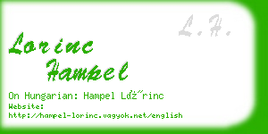 lorinc hampel business card